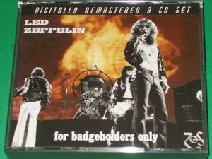 LED ZEPPELIN レッド・ツェッペリン★for badgeholders only (3CD)★BALBOA PRODUCTIONS★BP-95007/8/9★1977年6月23日公演を収録