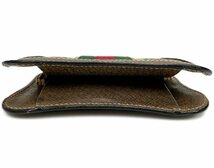 GUCCI グッチ がま口 コインケース 小銭入れ 財布 ウォレット GG柄 シェリーライン ブラウン系 オールドグッチ GG柄 ヴィンテージ 箱有_画像3