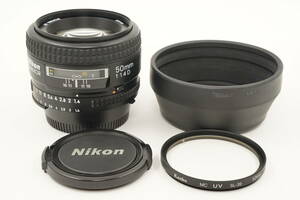 813■売り切り■Nikonニコン■AF NIKKOR 50mm F1.4 D■HR-1 ラバー レンズ フード付き■