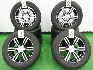 4本 社外 BADRUCKER 16インチ 6.5J +38 6H 139.7 スタッドレス ブリヂストン 205/65R16 タイヤおまけ ハイエース用ホイール　外径小さい