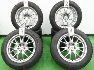 4本 RAYS HOMURA 2X7 18インチ 8.5J +38 5H PCD 112 スタッドレス ブリヂストン ブリザック DM-V3 2020年 235/60R18 テーパー座 GLC X253