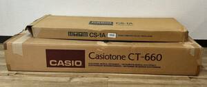 １円スタート！カシオ！動作確認済み/CASIO CT-660 キーボード/ＣＳ-1Ａスタンドおまけ付き！/61鍵/現状保管品/同梱不可