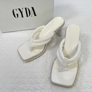 GYDA ジェイダ　≫ サンダル　靴　シューズ　ヒール　ホワイト　白　S ギャル　shoes モコモコ　ハイヒール　可愛い　KH01944