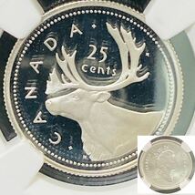 ◆1円スタート◆ 【準最高鑑定】2002 カナダ 銀貨 PF69UC 25セント NGC ゴールデンジュビリー 50周年記念 アンティークコイン_画像1