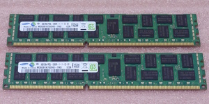 ◎Samsung M393B1K70DH0-YK0 2枚セット *PC3L-12800R/DDR3L-1600 ECC REG/Registered 240Pin DDR3 RDIMM 16GB(8GB x2) 動作品