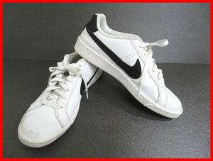 2311★SD-1228★NIKE COURT ROYALE 749747-107 ナイキ コートロイヤル ホワイト 25.0cm スニーカー シューズ ローカット レザー 白　中古★