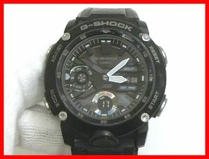 2311★F-1457★CASIO G-SHOCK GA-2000 腕時計 クォーツ アナデジ ブラック カシオ ジーショック CARBON CORE GUARD　中古