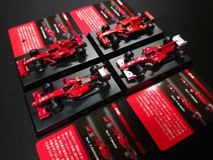 1/64 京商 F1 フェラーリ 4台セット F2007 F2008 F60 F10 ライコネン アロンソ 中古品