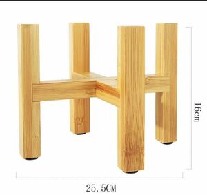 21cm flower stand pot stand bamboo made planter stand gardening stand for flower vase 