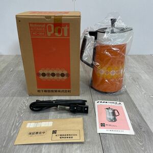 1309 National 電気自動ポット　NC-564 松下電器　レトロポップ　花柄　昭和レトロ　キッチン雑貨　家電　ケトル　保管品