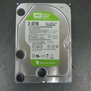 【検品済み】WD 2TB HDD WD20EARS (使用9189時間) 管理:セ-20