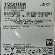 【2台まとめ売り/検品済み】TOSHIBA 2TB HDD DT01ACA200 【使用時間0h・4h】 管理:タ-12_画像6