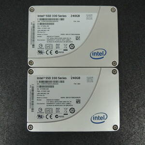 【2台まとめ売り/検品済み】Intel SSD 330 Series 240GB SSDSC2CT240A3 (使用時間：1581h・23952h) 管理:タ-34