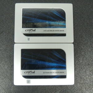 【2台まとめ売り/検品済み】crucial MX200 SSD 250GB CT250MX200SSD1 (使用時間：1725h・4534h) 管理:タ-98