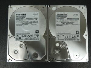 【2台まとめ売り/検品済み】TOSHIBA 2TB HDD DT01ABA200 【使用時間470h・552h】 管理:チ-11