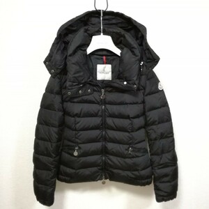 美品 MONCLER モンクレール SANGLIER ダウンジャケット サングリエ ワッペン ブラック レディース 黒 国内正規品 36-3