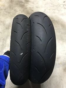 フロント BT601SS リア S02 中古前後セット　100/90-12 120/500-12 　①