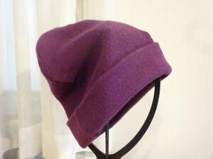 ∵ P.R.C. ∵ レディース・メンズ　紫色　スタイルハット ニット帽　サイズ５６cm〜５８cm　キャップ　帽子