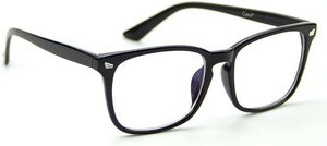 現品限り！[Cyxus] 伊達メガネ [透明レンズ] ファッション眼鏡 超軽量ノーズパッド 原宿眼鏡 男女兼用 ブラックグリーン