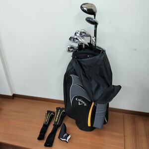 E【11-111】callaway ゴルフクラブセット WARBIRD 5 6 7 8 9 S P パター 65 R FLEX メンズアイアン セット10本組 ゴルフバッグ付き