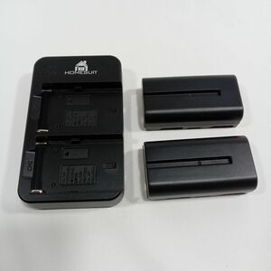 【1円オークション】NP-F550/NP-F570 互換バッテリー 2900mAh×2個 USB充電器セット 対応機種 Sony NP-F530/ F330他 PSE認定取得済 HA01L93