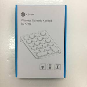 【1円オークション】 iClever テンキー Bluetooth ワイヤレス 数字 キーボード KP08 Tabキー付き PC ノートブック スマホ用 TS01A000849