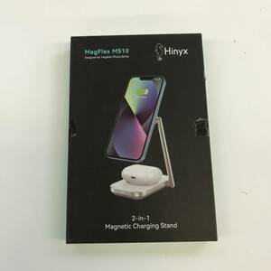 【1円オークション】 Hinyx MS10 ワイヤレス充電器 2in1充電スタンド マグネット式 置くだけ充電 MagSafe対応 TS01A000573