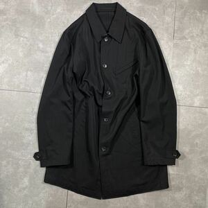 希少　COMME des GARCONS HOMME コムデギャルソンオム　■AD2001 田中オム　■ウールとろ ギャバ　■ハーフ丈 ステンカラー コート