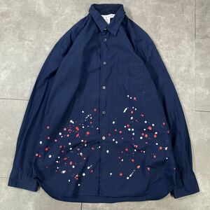 希少　COMME des GARCONS SHIRT コムデギャルソンシャツ　■川久保玲　■一点物 ハンドペイント 加工　■長袖シャツ　■コレクション