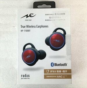 【未開封・中古品】 ラディウス / radius 完全ワイヤレスBluetoothイヤホン HP-T100BT IPX4防滴仕様・カナル型 16Ω 98dB 8mm 30015865