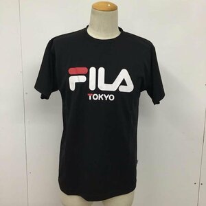 FILA M フィラ Tシャツ 半袖 FM5165 再帰反射 吸水速乾 タグ付き T Shirt 黒 / ブラック / 10072052