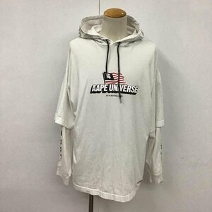 AAPE BY A BATHING APE L エーエイプバイアベイシングエイプ パーカー 長袖 Hooded Sweatshirt Hoodie 白 / ホワイト / 10074768