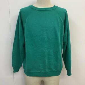 USED L 古着 トレーナー 長袖 ラグランスリーブ スウェット Sweat Sweatshirt 緑 / グリーン / 10059255