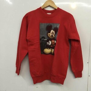 USED S 古着 トレーナー 長袖 スウェット 裏起毛 プリント ミッキー ディズニーストア Sweat Sweatshirt 赤 / レッド / 10062629