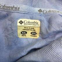 Columbia XXL コロンビア ポロシャツ 半袖 魚 刺繍 Polo Shirt 水色 / ライトブルー / 10058122_画像8