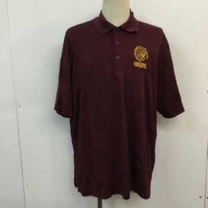 USED 表記無し 古着 ポロシャツ 半袖 インディアン 刺繍 Polo Shirt えんじ / ワインレッド / 10058131