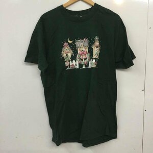 USED 表記無し 古着 Tシャツ 半袖 クルーネック クリスマス リース 雪 T Shirt 緑 / グリーン / 10063257