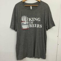 USED XL 古着 Tシャツ 半袖 クルーネック KING OF BEERS ビール ロゴ T Shirt 灰 / グレー / 10063275_画像1