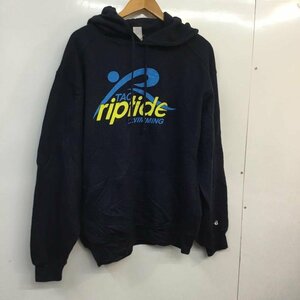 USED M 古着 パーカー 長袖 フーディー プルオーバー 裏起毛 Hooded Sweatshirt Hoodie 紺 / ネイビー / 10058574