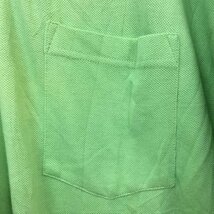 USED XL 古着 ポロシャツ 半袖 コットン 鹿の子 胸ポケット Polo Shirt 薄緑 / ライトグリーン / 10058390_画像4