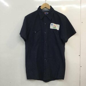 USED S 古着 シャツ、ブラウス 半袖 Shirt Blouse 紺 / ネイビー / 10058236