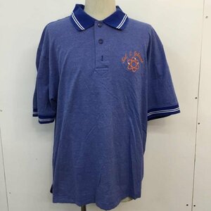 USED XL 古着 ポロシャツ 半袖 刺繍 Polo Shirt 青 / ブルー / 10058116