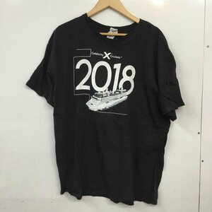 USED XL 古着 Tシャツ 半袖 クルーネック 船 2018 T Shirt 黒 / ブラック / 10061773