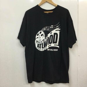 USED XL 古着 Tシャツ 半袖 クルーネック プリント T Shirt 黒 / ブラック / 10058377