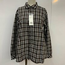 index M インデックス シャツ、ブラウス 長袖 チェックシャツ タグ付 Shirt Blouse 茶 / ブラウン / 10039733_画像1