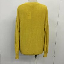 RETRO GIRL M レトロガール ニット、セーター 長袖 タグ付 ボリュームタックニット Knit Sweater 黄 / イエロー / 10045027_画像2