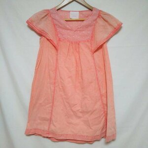 Ray BEAMS 表記無し レイビームス チュニック 半袖 Short Dress Long Shirt Tunic 桃 / ピンク / 10000621