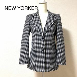 訳あり　NEW YORKER ニューヨーカー　千鳥格子　テーラード　ジャケット