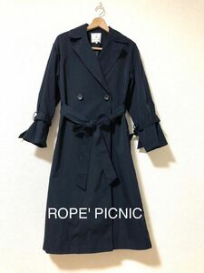 ROPE' PICNIC ロペピクニック　袖リボン　トレンチコート　ネイビー