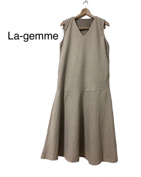 La-gemme ラジエム ウール混 微起毛 ロング ジャンパースカート M